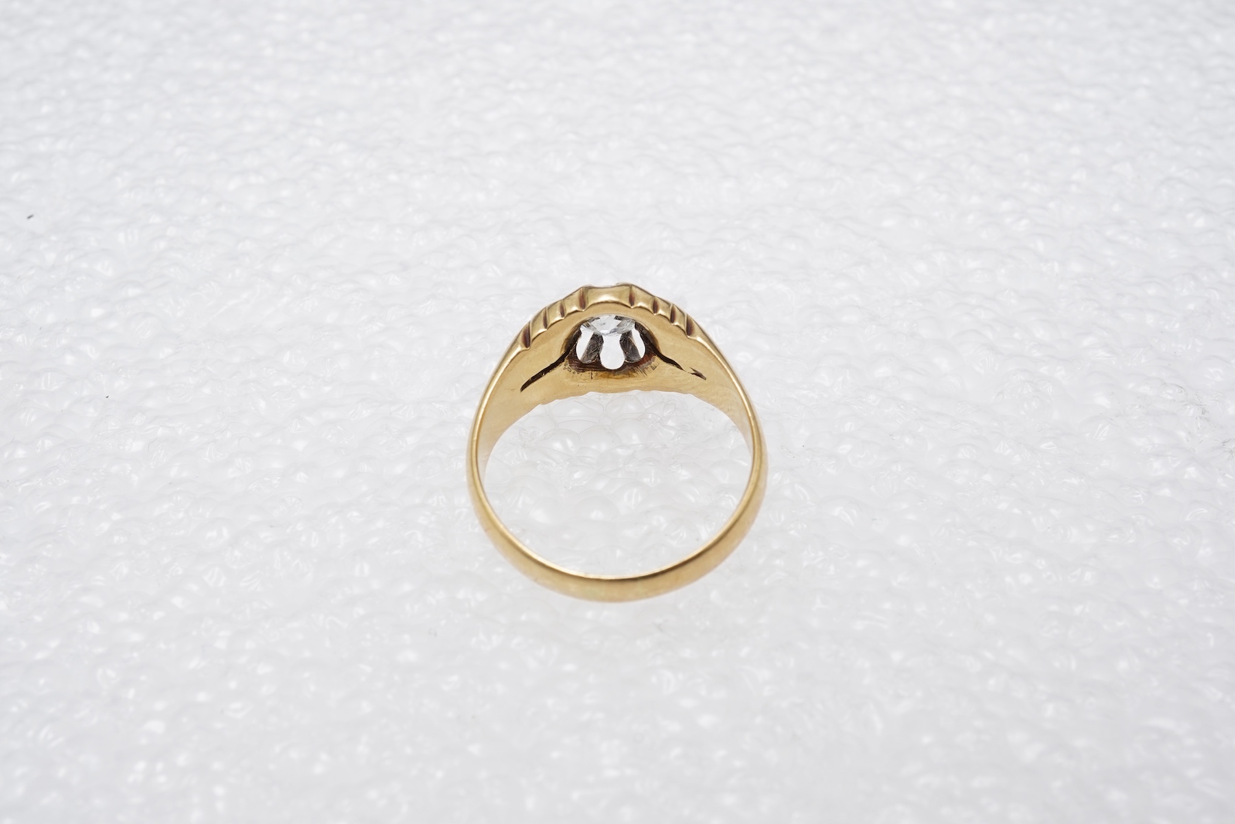 A gold and diamond ring, circa 1966